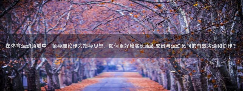bsport体育：在体育运动领域中，领导理论作为指导思想，如何更好地实现组织成员与运动员间的有效沟通和协作？